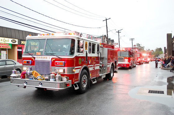 Wantagh brought its full fleet of fire trucks to the parade.