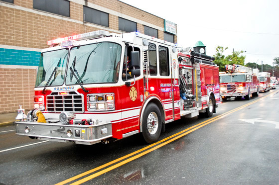 Seaford brought its full fleet of fire trucks to the parade.