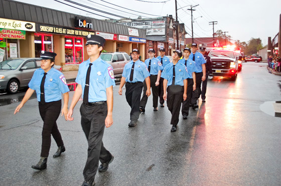 Members of the Wantagh Fire Department Explorer post took part in the parade.
