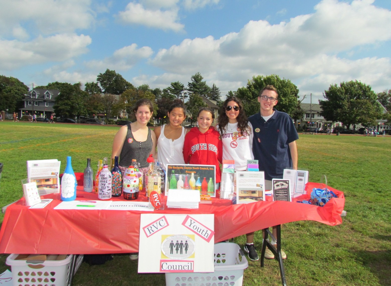 Members of the Rockville Centre Youth Council were distributing information about the organization to people at the Family Fun and Fitness Fair.