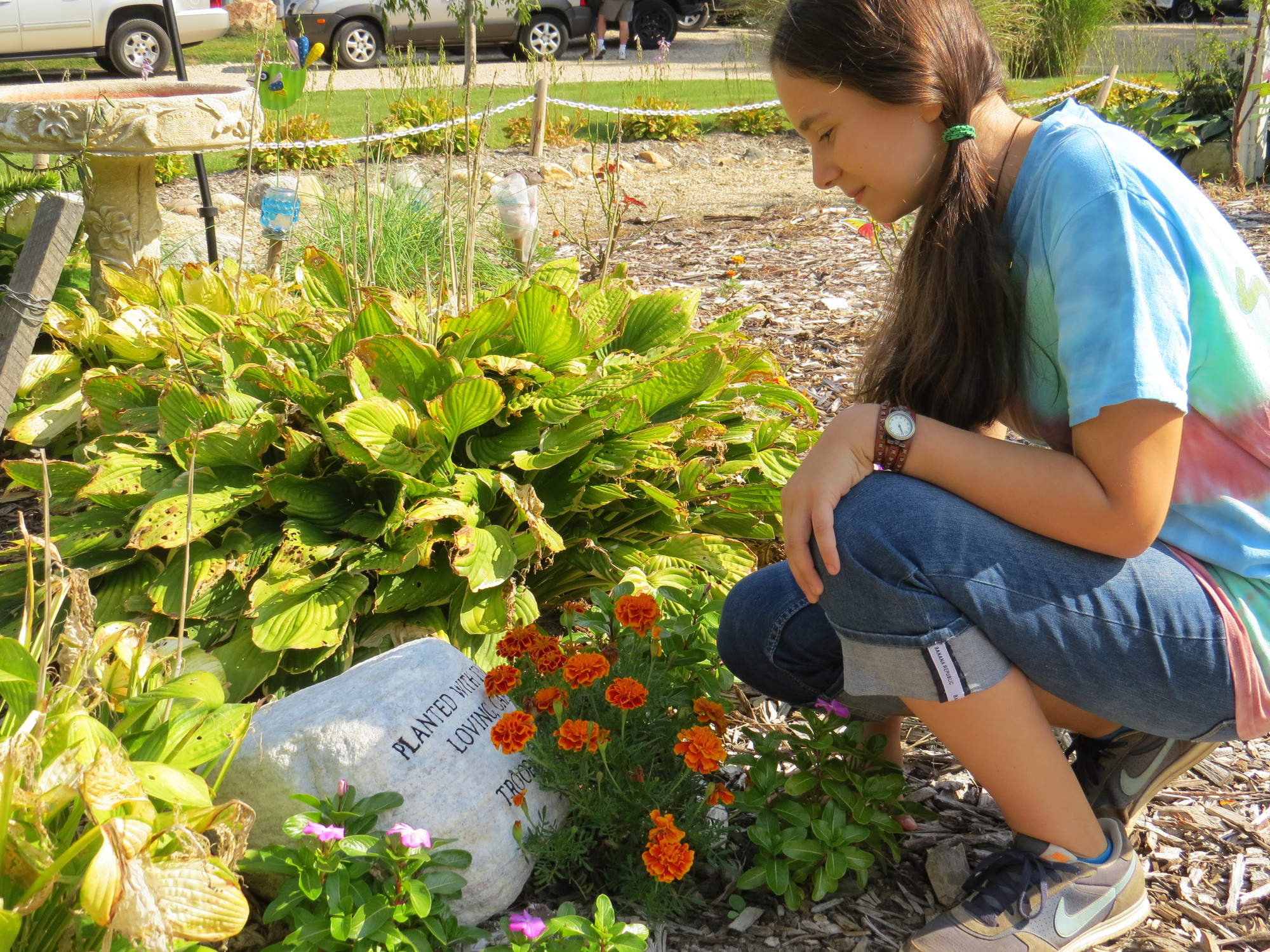 Caroline Smolensky made a butterfly garden in memory of her friend Theresa who dedicated much of her time to the garden at The Farm in Oyster Bay.