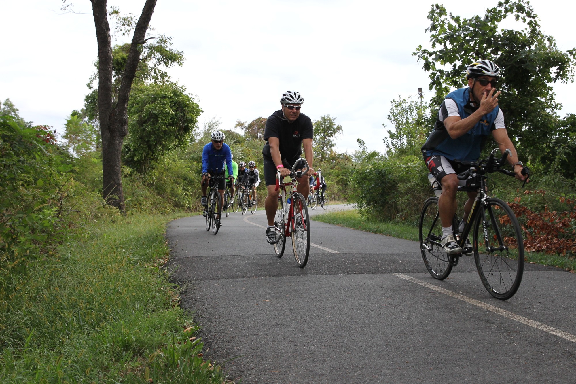 The Bruce Pye Memorial Bike Ride was held on the bike trail along the Wantagh Parkway.