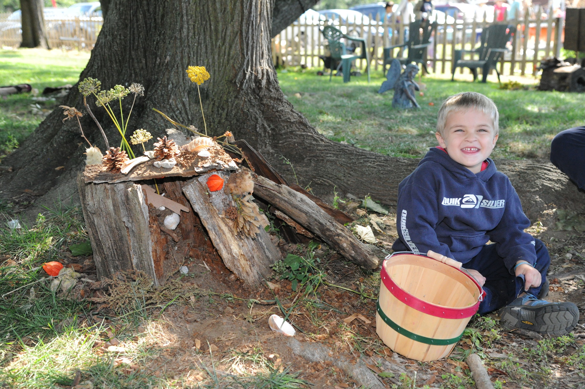 Owen Roccaro, 4, built his own miniature home.