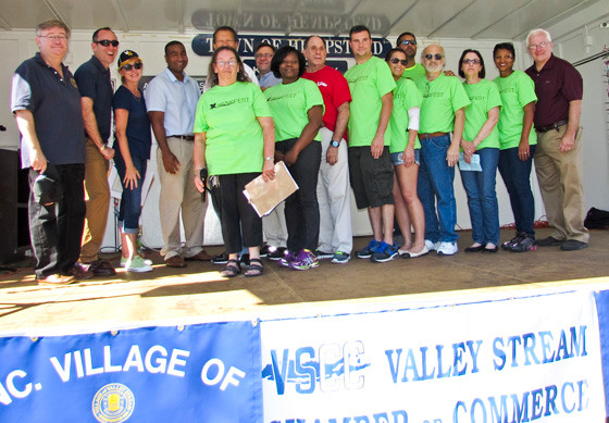 Village officials and the Valley Stream Chamber of Commerce took the stage