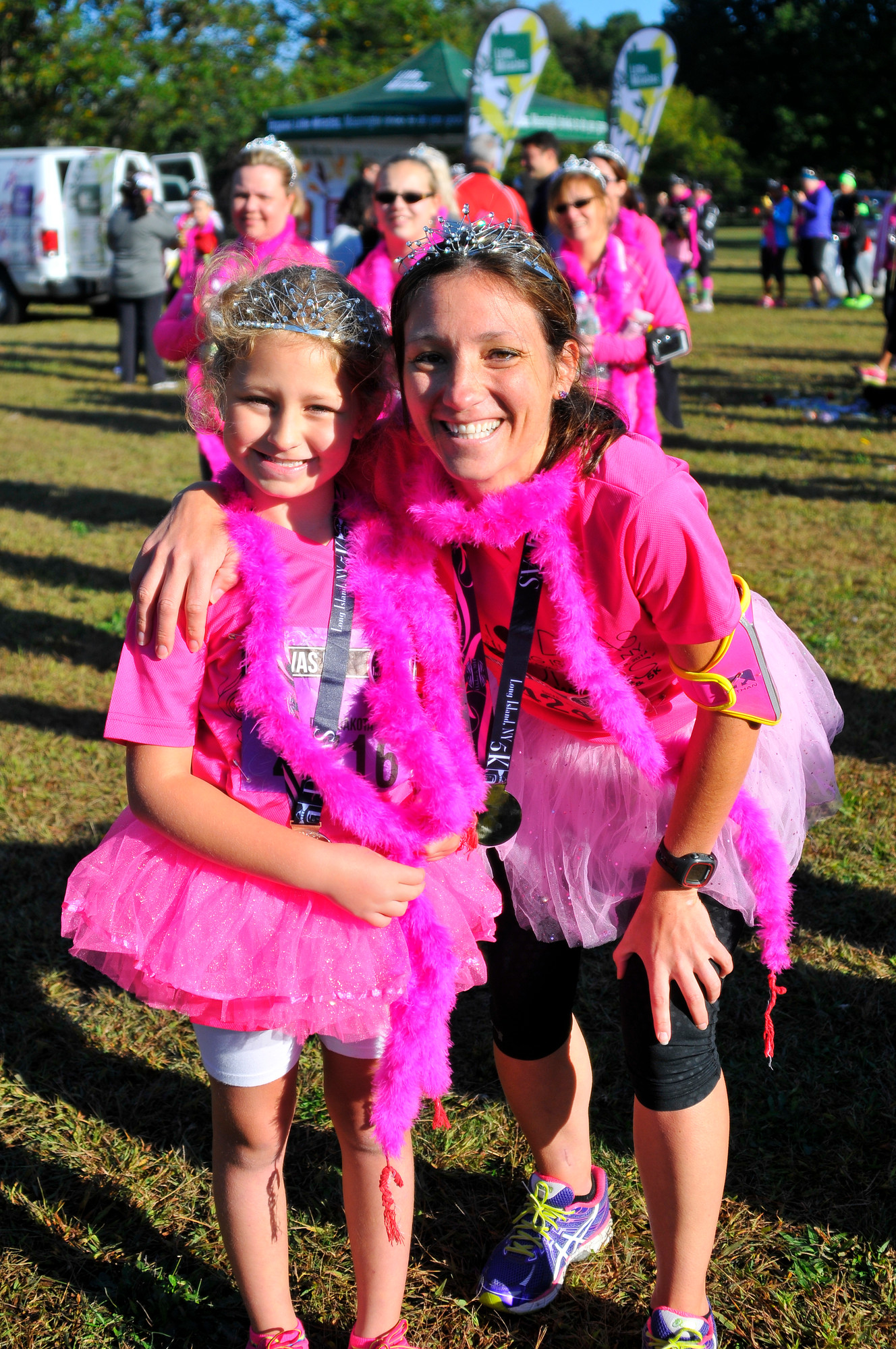 Dakota Hansen, 7, and her mom Megan, of Stony Brook, were happy to have competed in their first Diva Race together. Both finished the 5K run in 43 minutes.