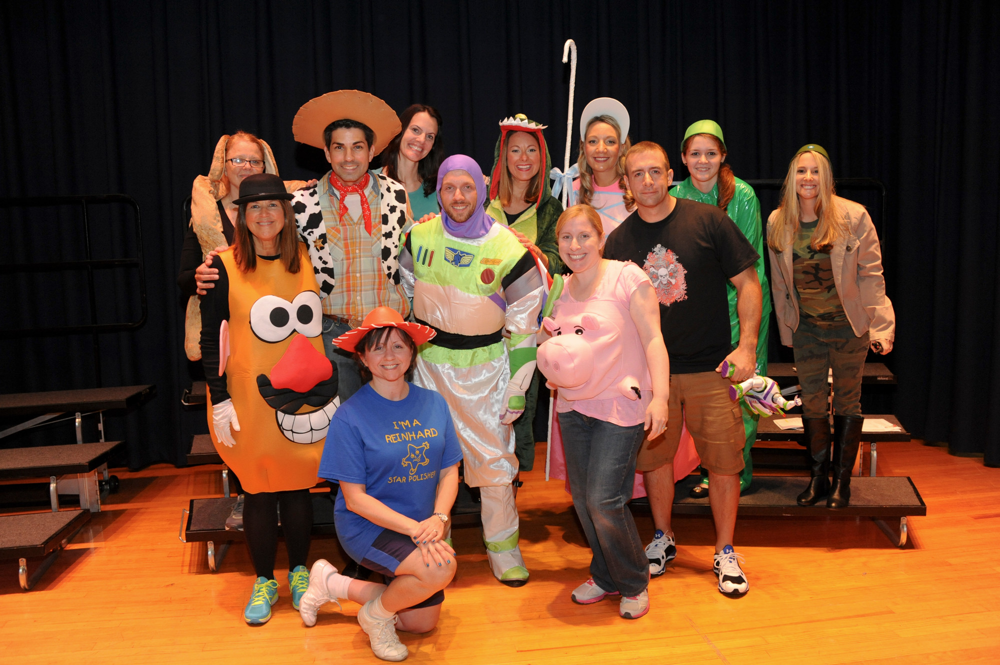 Dressed as characters from Disney’s “Toy Story,” staff members performed a short play illustrating the rules of the road and school.