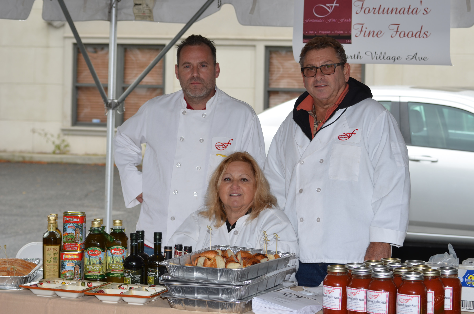Owner Fred Cetra, Susan Tardugno and Nick Tardugno of Fortunata’s Fine Foods were serving up some of their signature dishes.