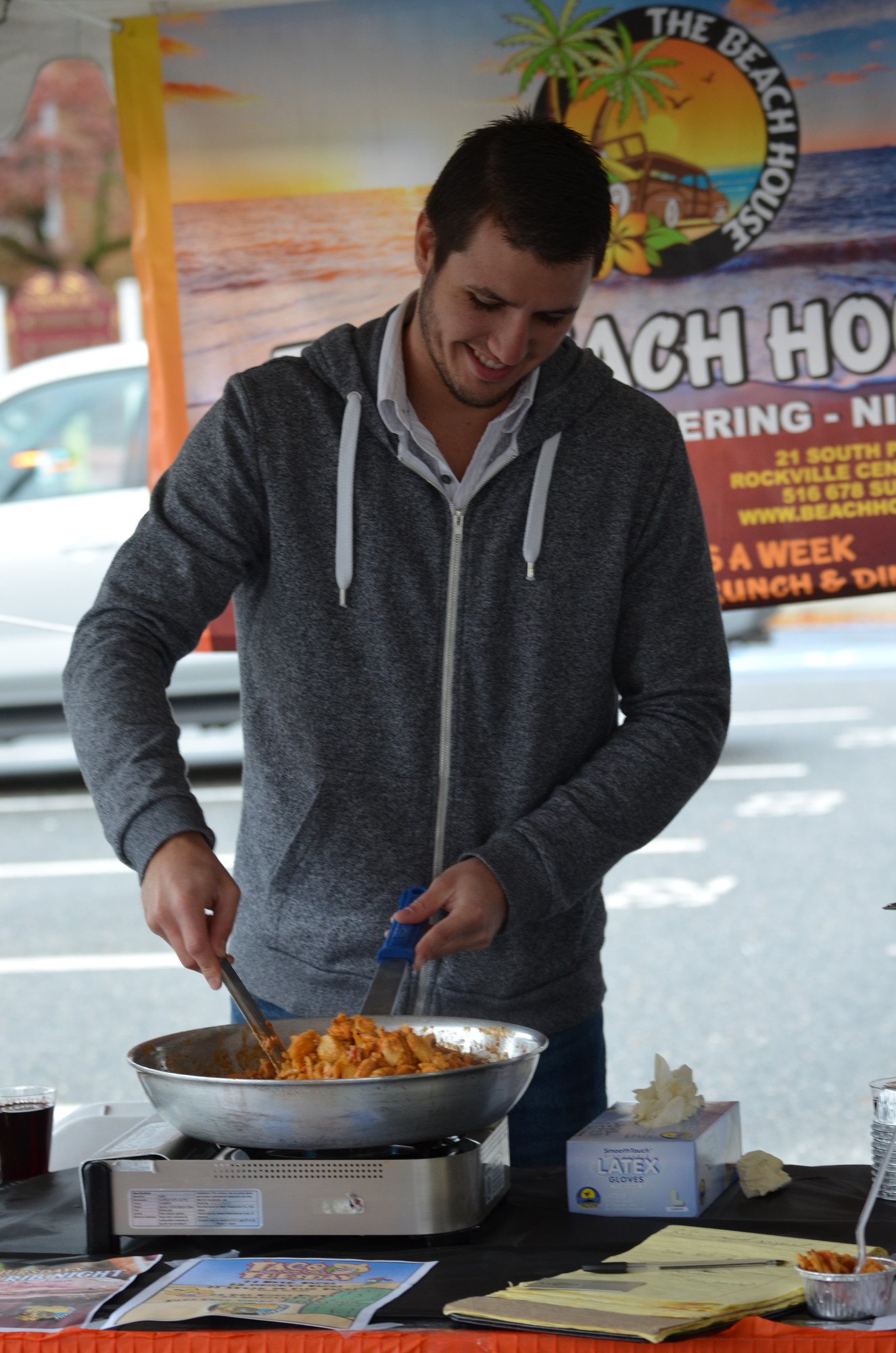 General Manager Adam Walczak of The Beach House cooked up some food at the festival.