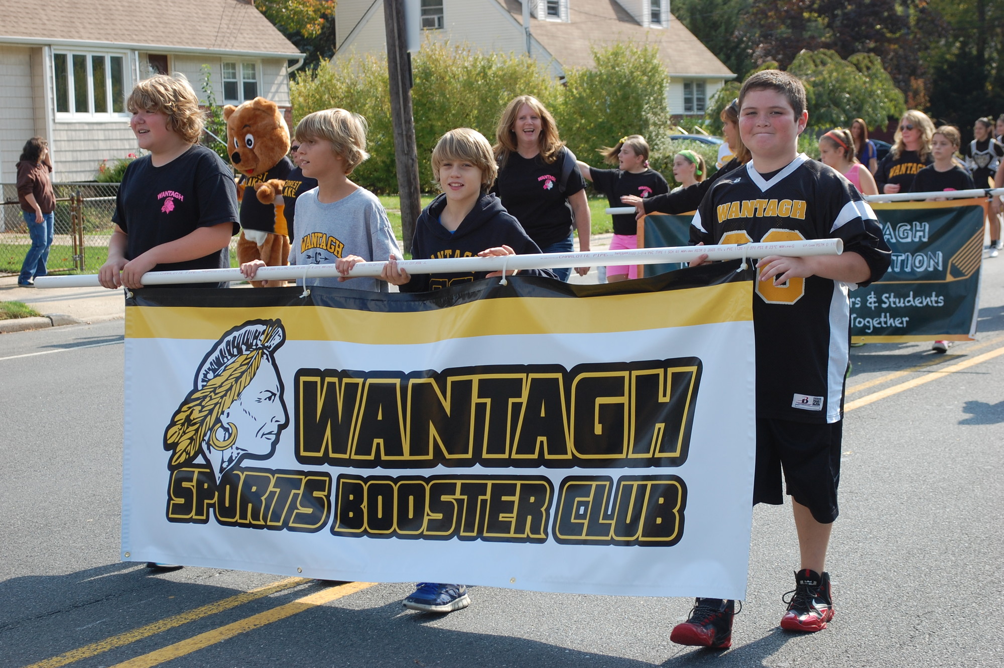 The Booster Club, represented in the parade, organized much of the Homecoming festivities.