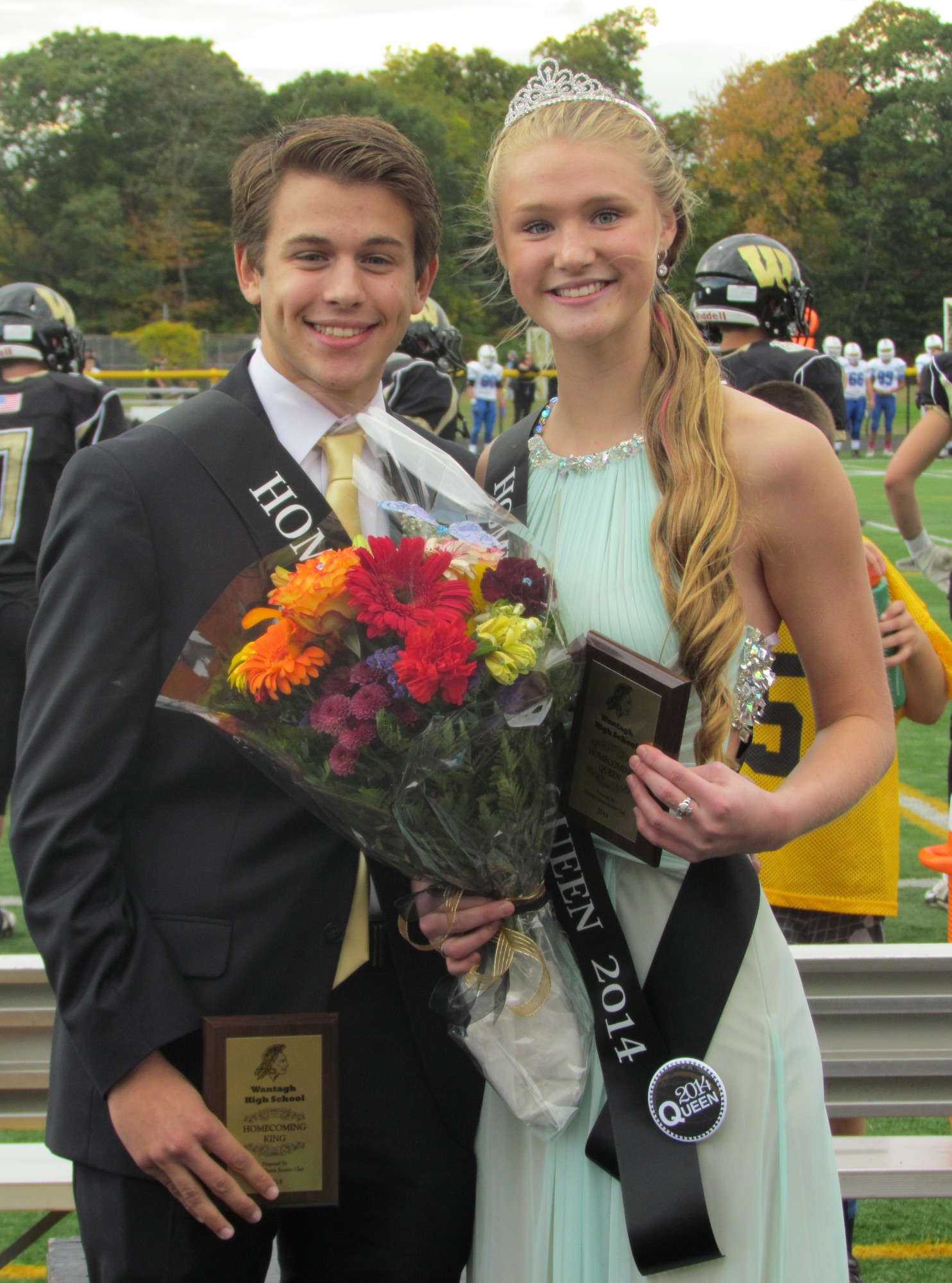 Homecoming Queen Megan Pennino and her king, Anthony Sinacori.
