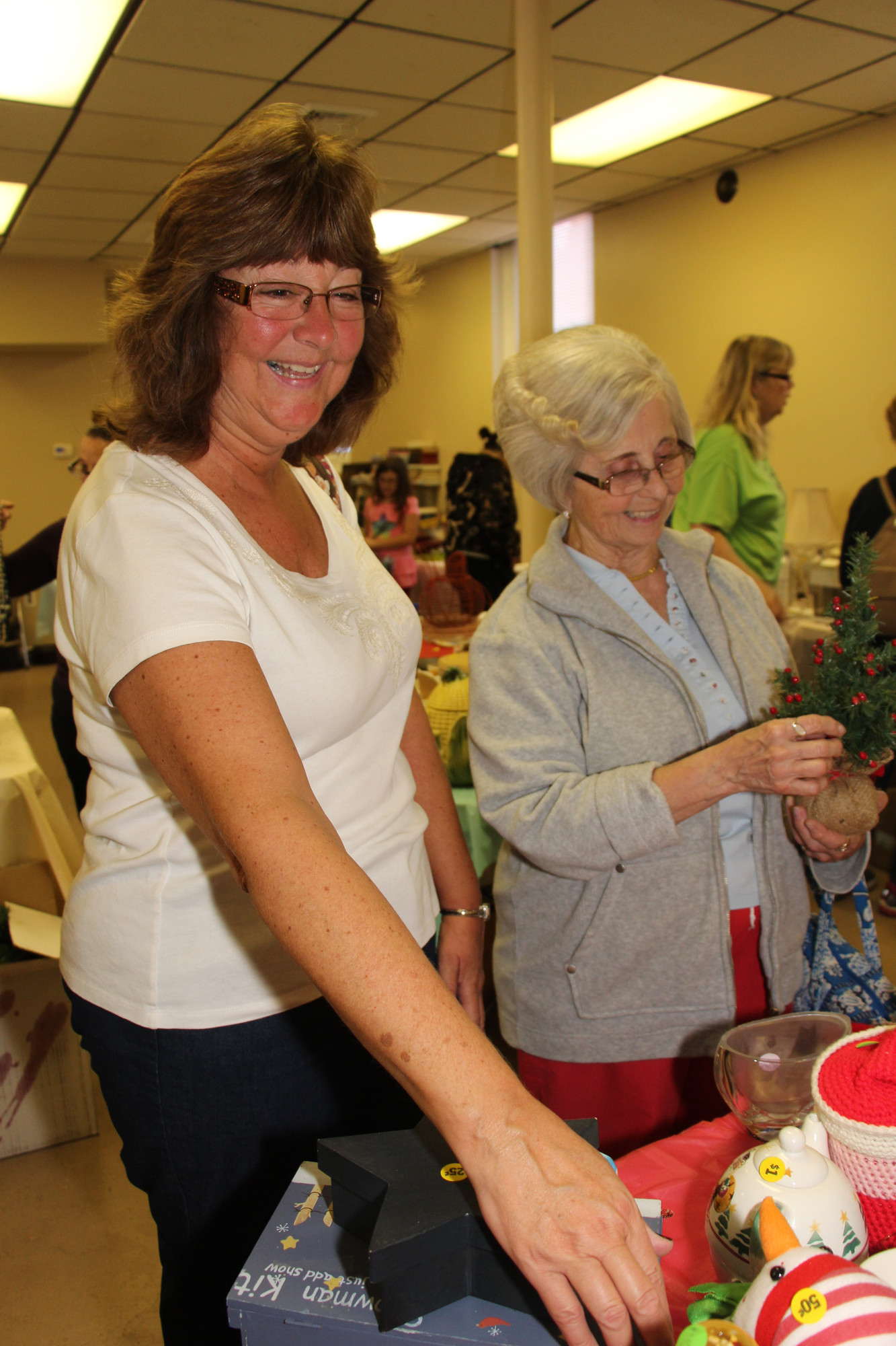 Christine Stephan with her mom Joan Hagner shopped for some holiday gifts and decorations.