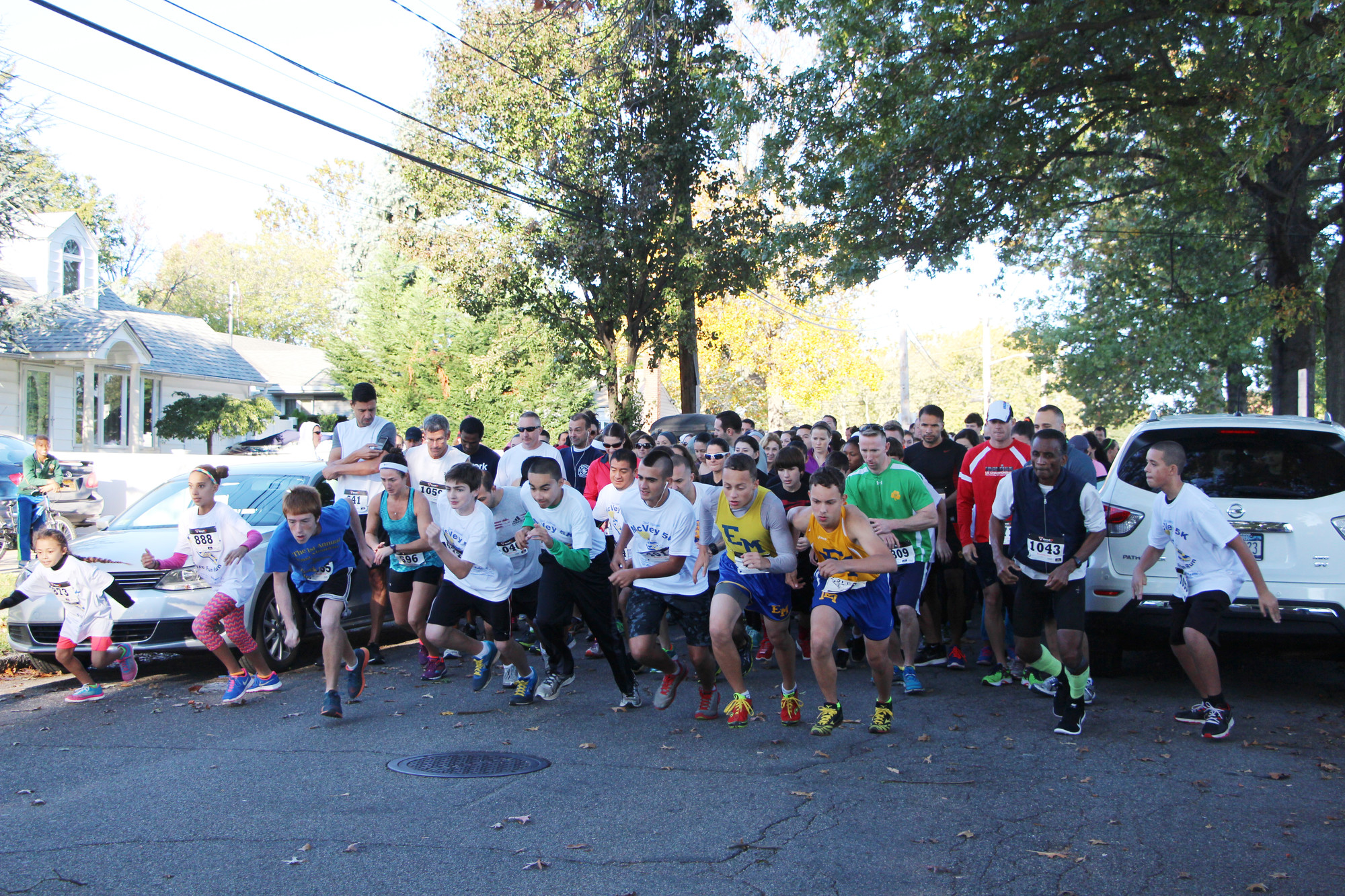 About 300 racers kicked off the second annual McVey 5K last Sunday at McVey Elementary School on Devon Street.