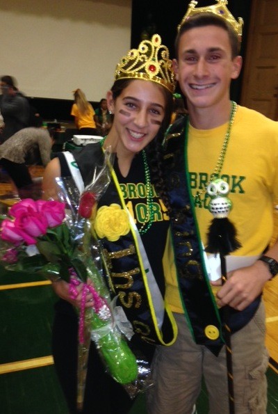 The bar was raised for Lynbrook High School Homecoming this year in part because teachers selected the nominees based on overall character and leadership. The students did, however, place the final votes. Pictured are Queen and King Christina DiCosimo and Luke Germanakos.