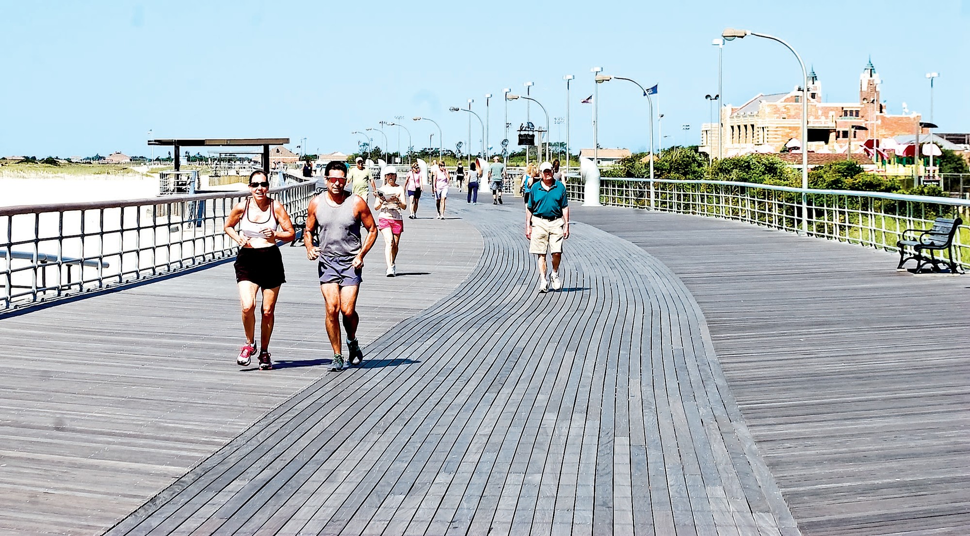 After Sandy, the Jones Beach boardwalk was rebuilt with Brazilian hardwood to enable it to withstand a storm the strength of Sandy.