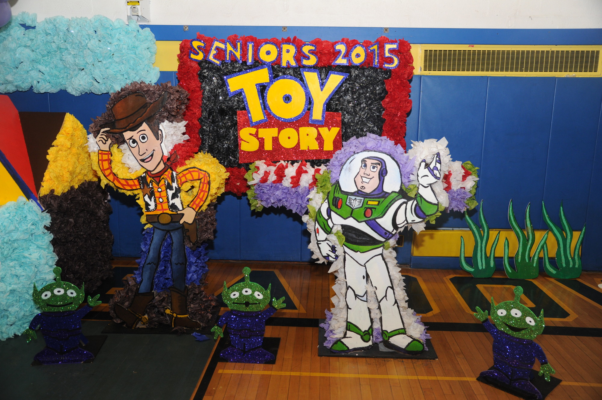 Students paid homage to Pixar movies, with seniors picking Toy Story.