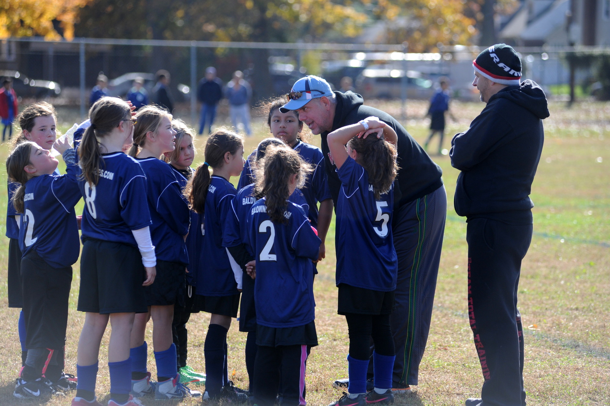 Coach Jeff Esposito gave his players a pep talk.