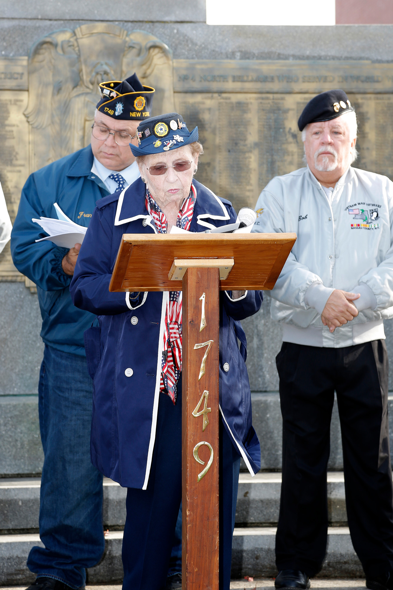 Greta Hicks, a member of the Ladies Auxiliary of North Bellmore American Legion Post 1749, offered her thoughts on Veterans Day.