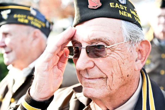 John Mallico, 87, seen above on Veterans Day, took command of the VFW Post 2736 in late October.