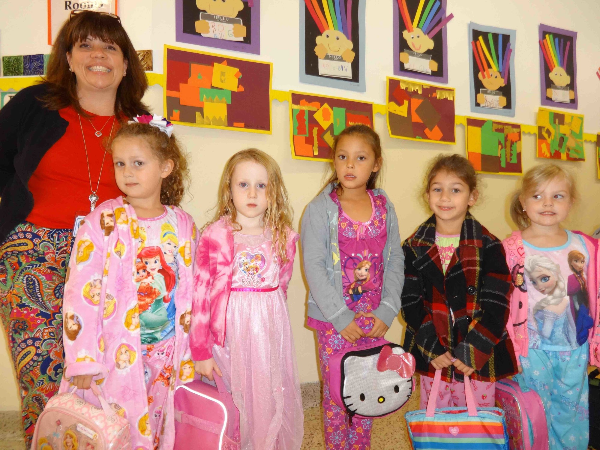 Reinhard Principal Patricia Castine celebrated Pajama Day with students during the school’s annual Spirit Week.