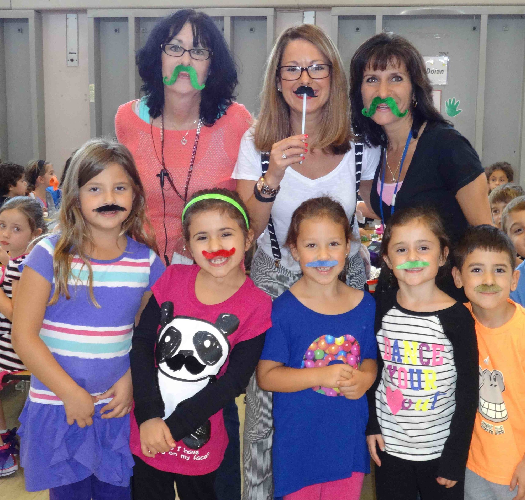 Students at the Charles A. Reinhard Early Childhood Center joined their teachers on Mustache Day.