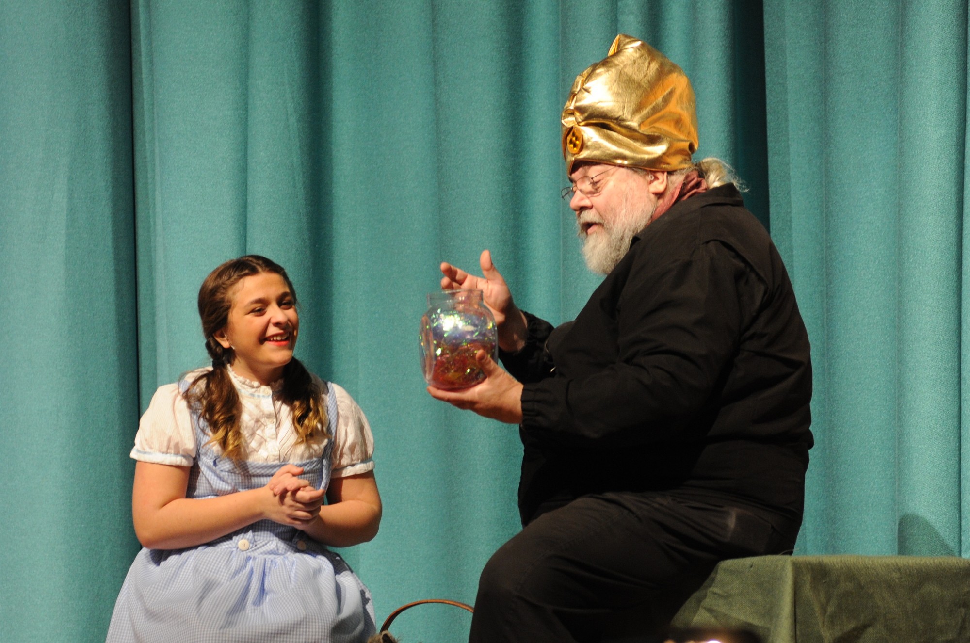 Dorothy met Professor Marvel, played by Michael Ferruzza, who also performed as the Wizard of Oz.