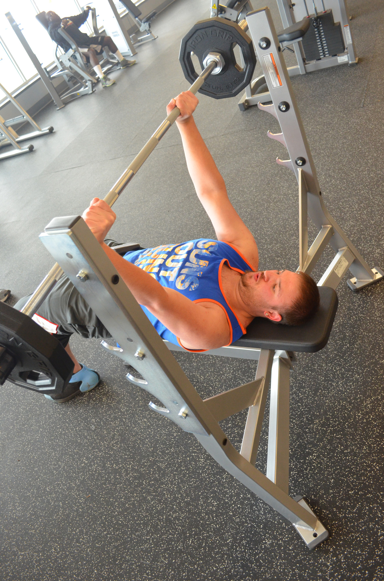 Andrew Jacobs of Rockville Centre worked out during the Blilnk Fitness grand opening on Nov. 13.