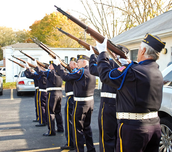 a 21-gun salute was one of many ways that the American Legion honored veterans last week.