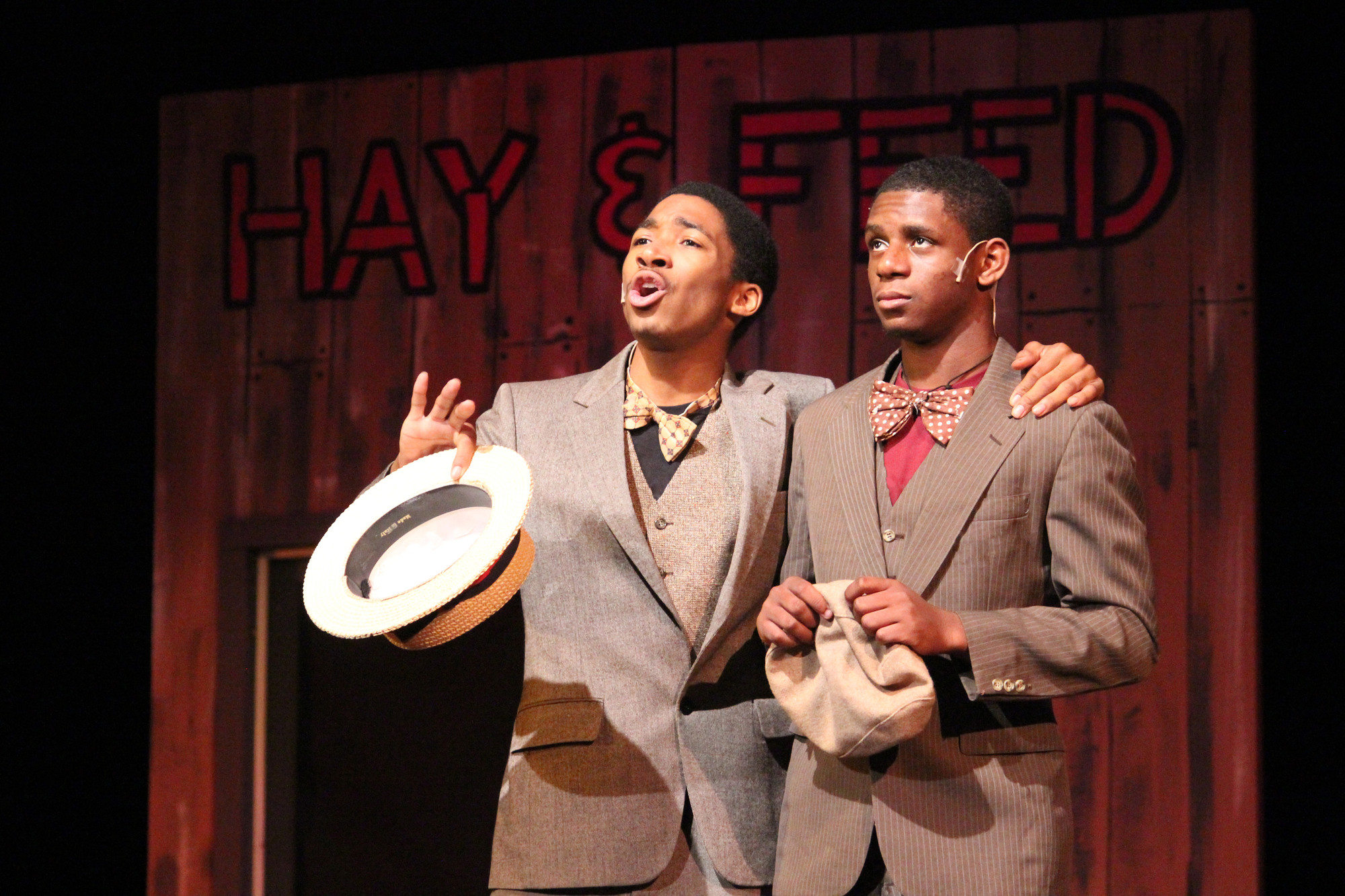 Malik Somers, left, and Johnathan Fulcher played Cornelius Hackl and Barnaby Tucker.