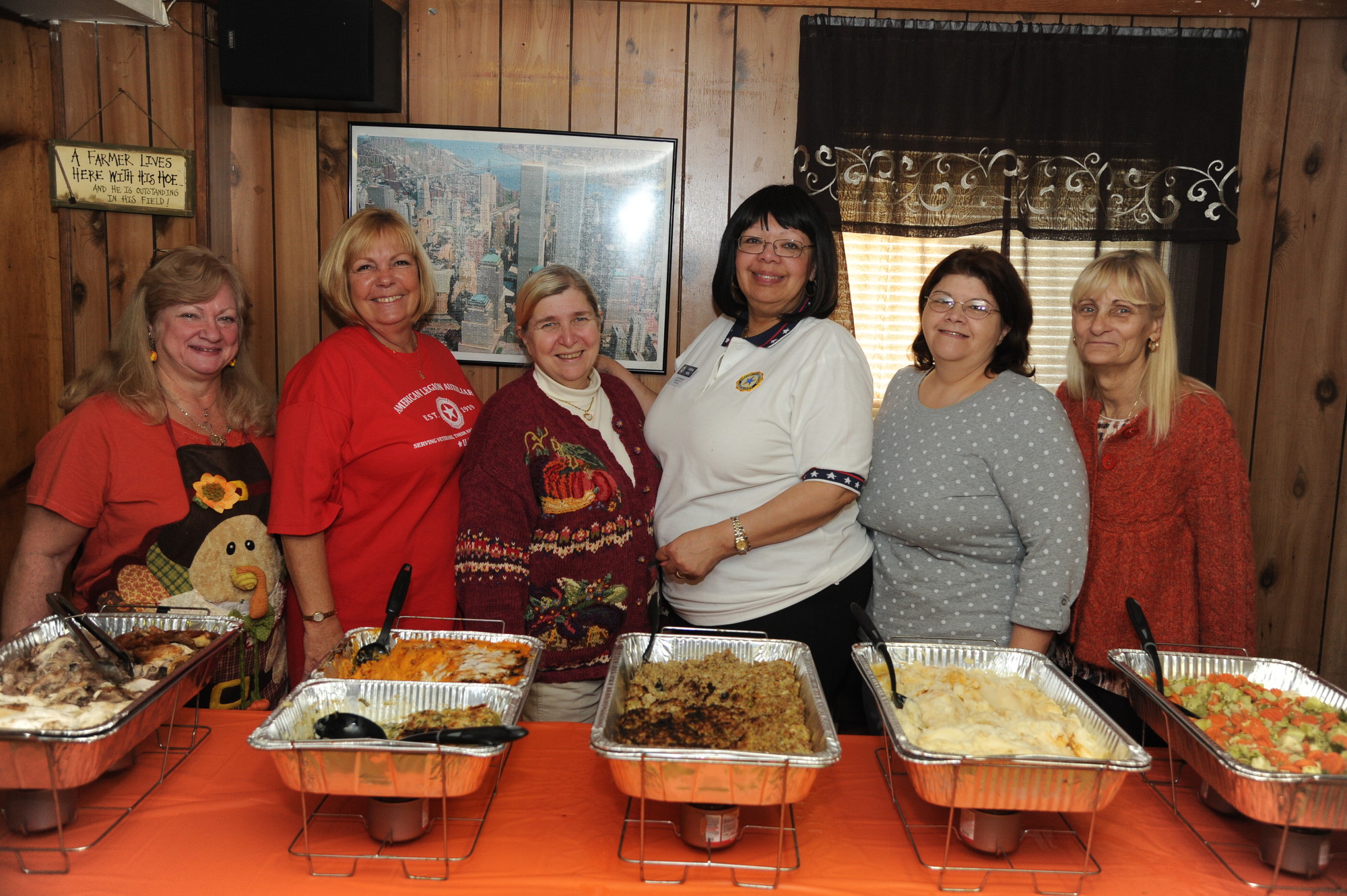 Nancy Condra, far left, Patrice Fitzsimmons, Carol Hassett, Sonja Neal, Yvonne Brunner and Linda Heckman of the Ladies Auxiliary.