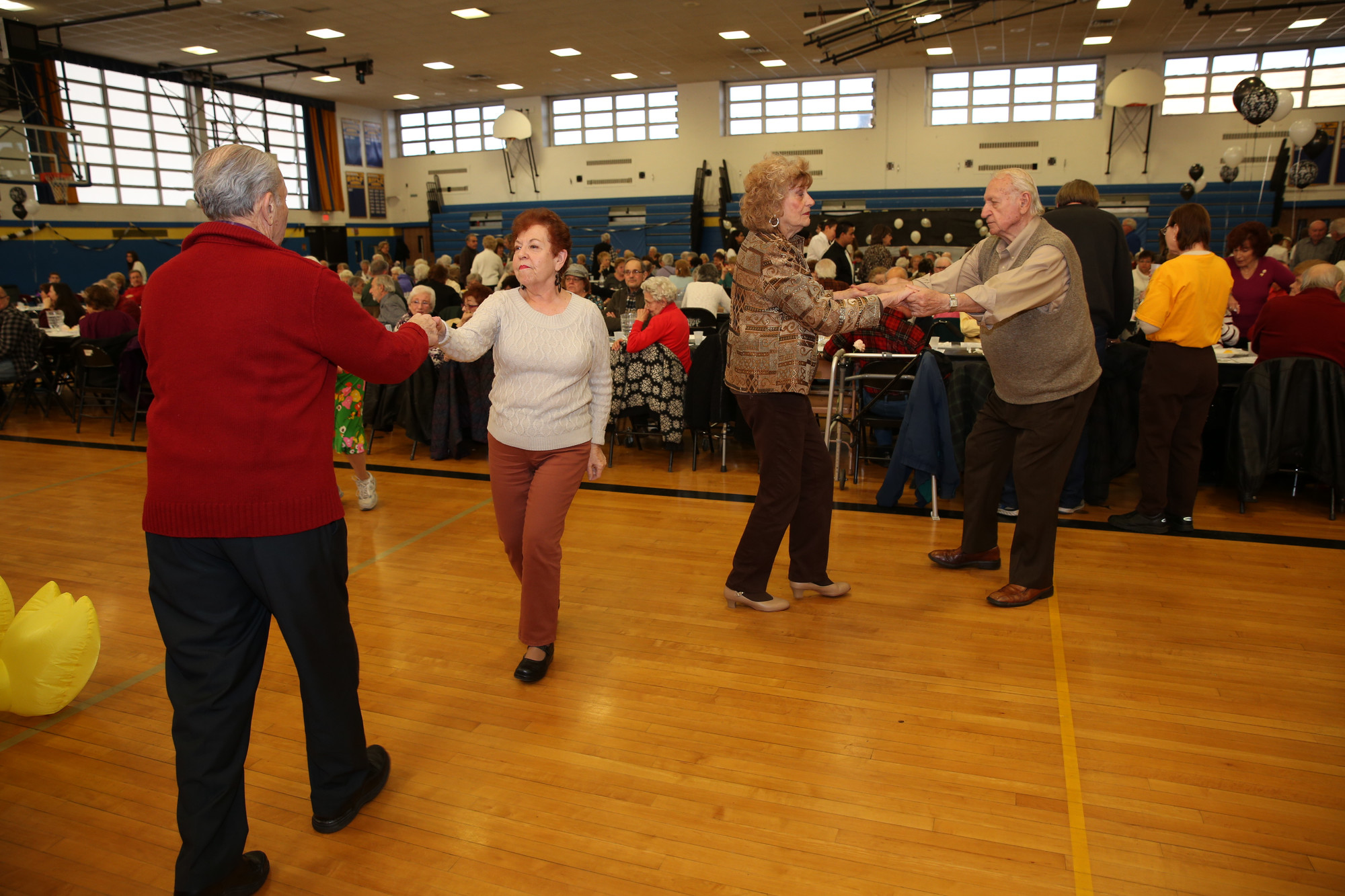 Dancing was a common sight, thanks to the smooth rhythms of the East Meadow High School Jazz Ensemble.