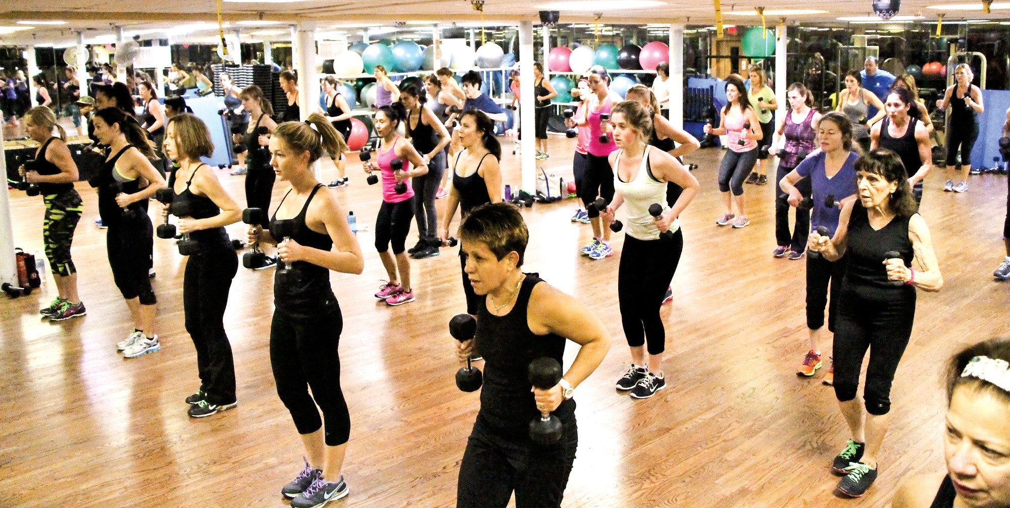 Many people from all over came to Sky Athletic Club in Rockville Centre for the special fundraiser class.
