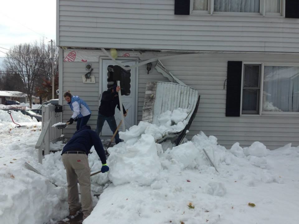 City workers helped Buffalo residents dig out.