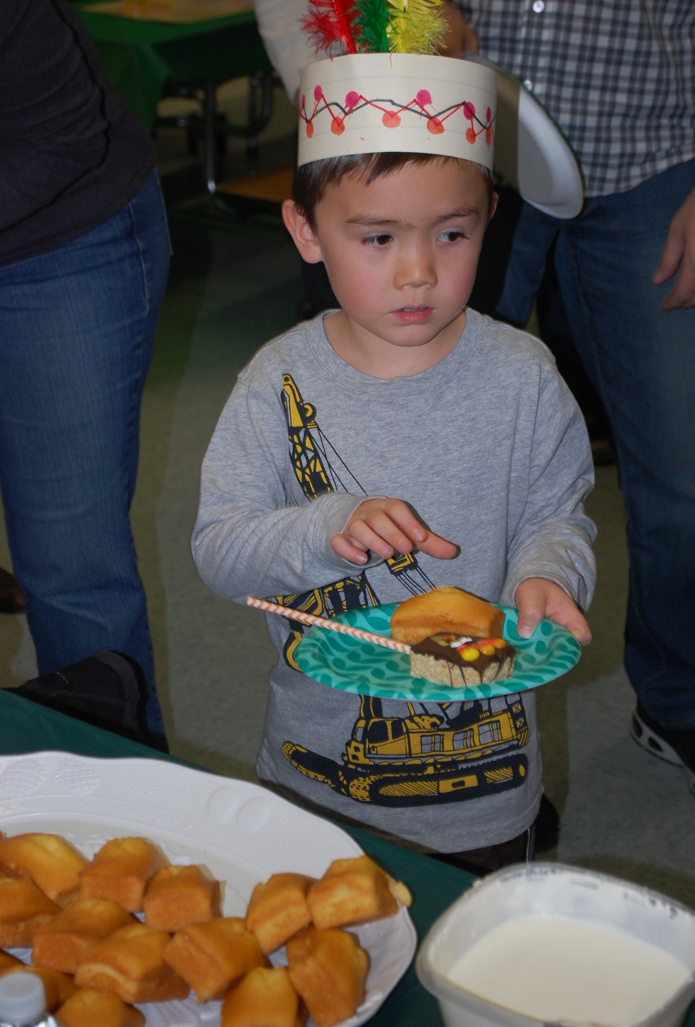 Tyler Mennecke filled up his plate at Lee Road School.