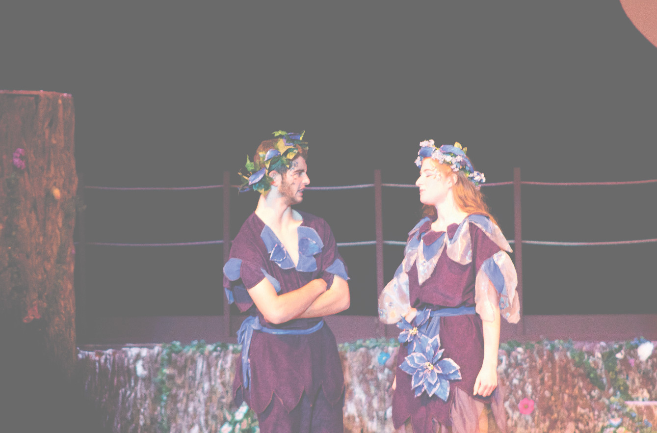 Oberon (Andrew Carlins) and Titania (Abigail Buckley).