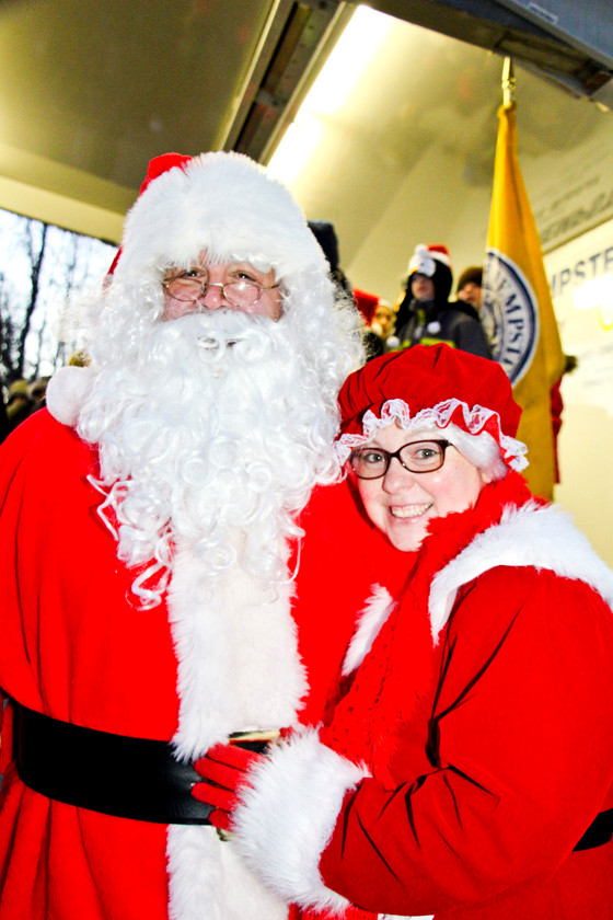 Santa and Mrs. Claus were the most famous couple in attendance.