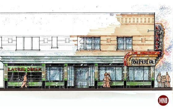 Harkening back to the 1930s, MND's new look for the Laurel Diner will incorporate the geometric shapes, sleek lines and colors of Art Deco, a style popularized during that decade.