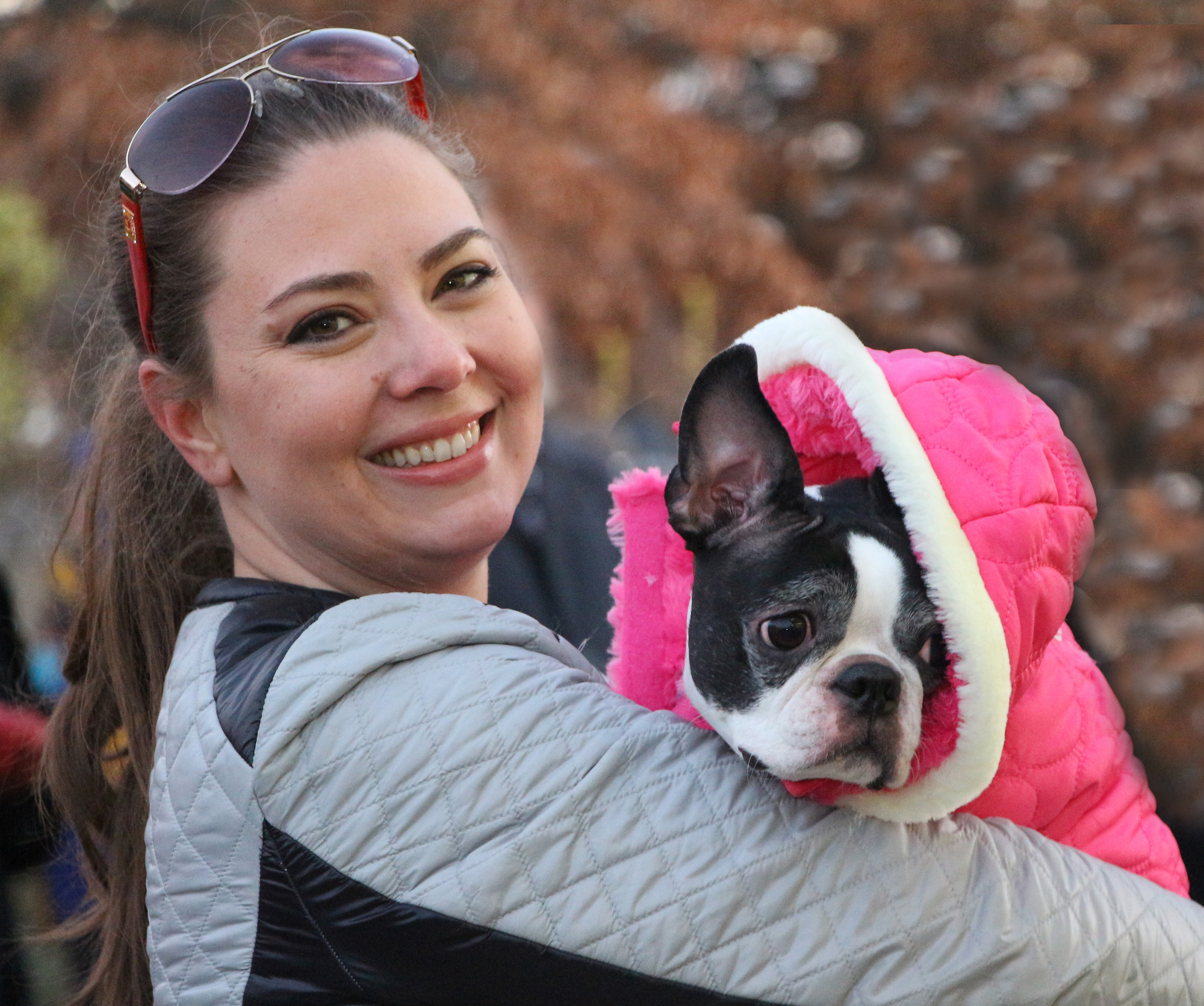 Kristen Norwalk brought her Boston bull terrier, Molly Mia, to the festivities.