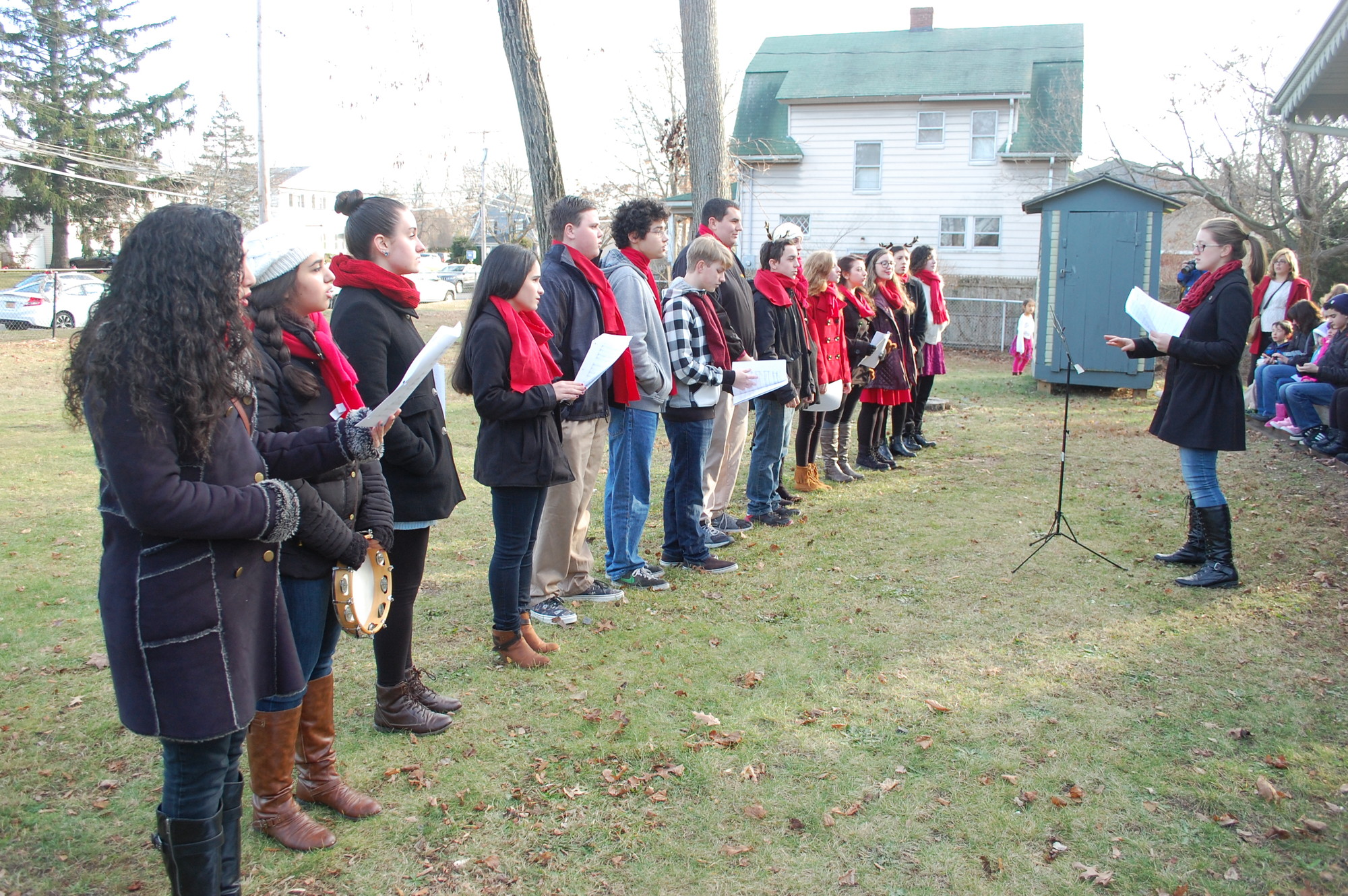 The Wantagh High School Vocal Jazz group performed a medley of holiday songs at the Wantagh Preservation Society’s open house on Dec. 14 at its museum on Wantagh Ave.