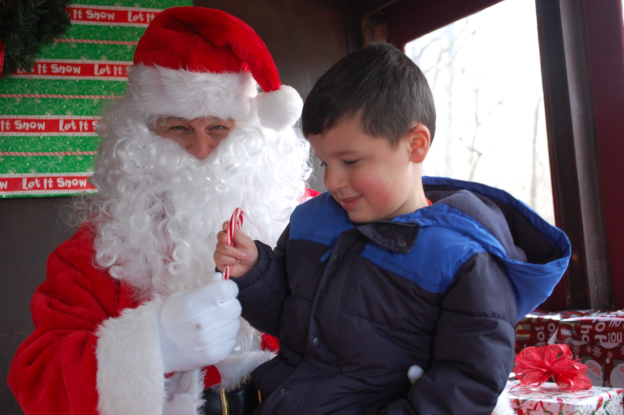 Sean Coppola, 4, met Santa.
