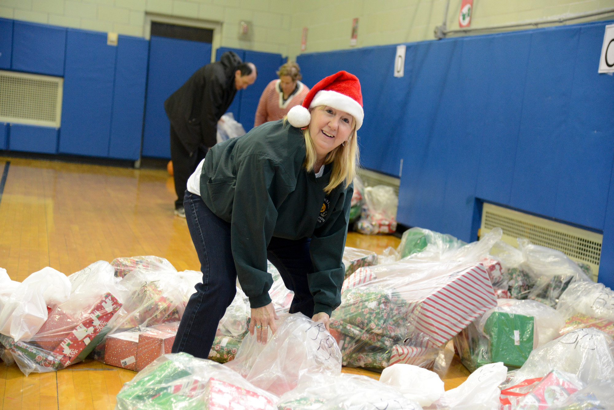 Nancy Baxter sorted throught donated toys to be delivered to families in need.