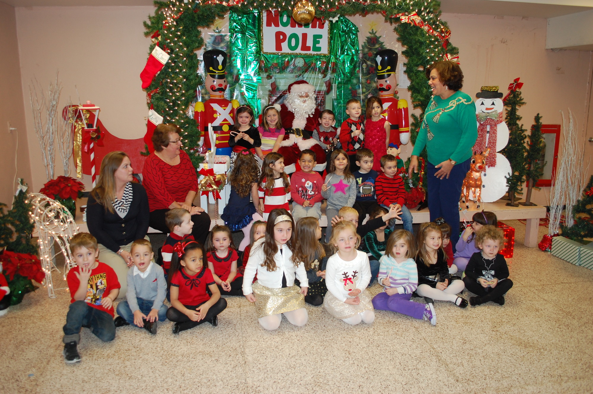 Santa Claus met with pre-K students at St. William the Abbot School during Breakfast with Santa on Dec. 12.