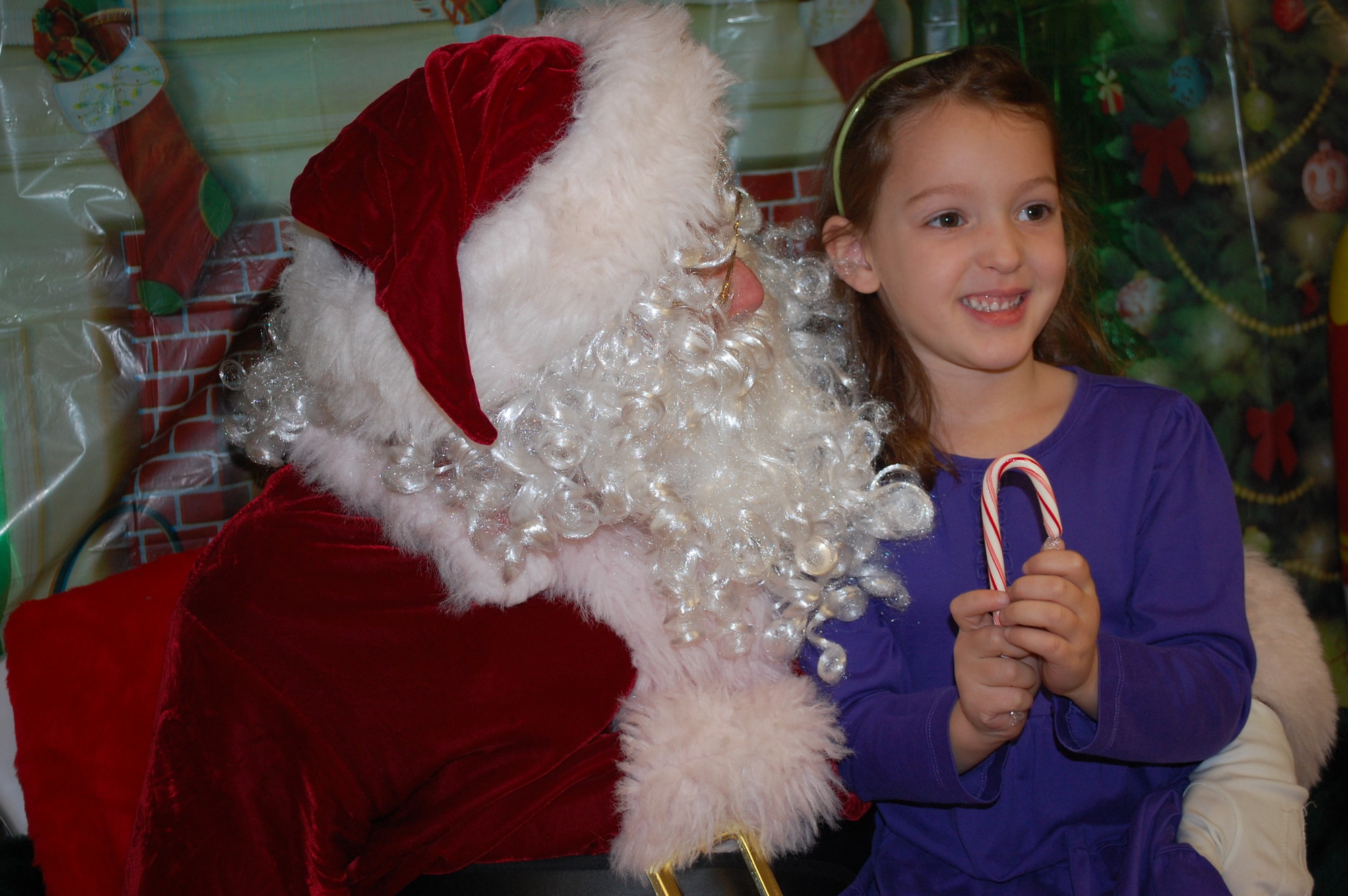 Kindergartner Shannon Watt met with Santa at St. William the Abbot School on Dec. 12.