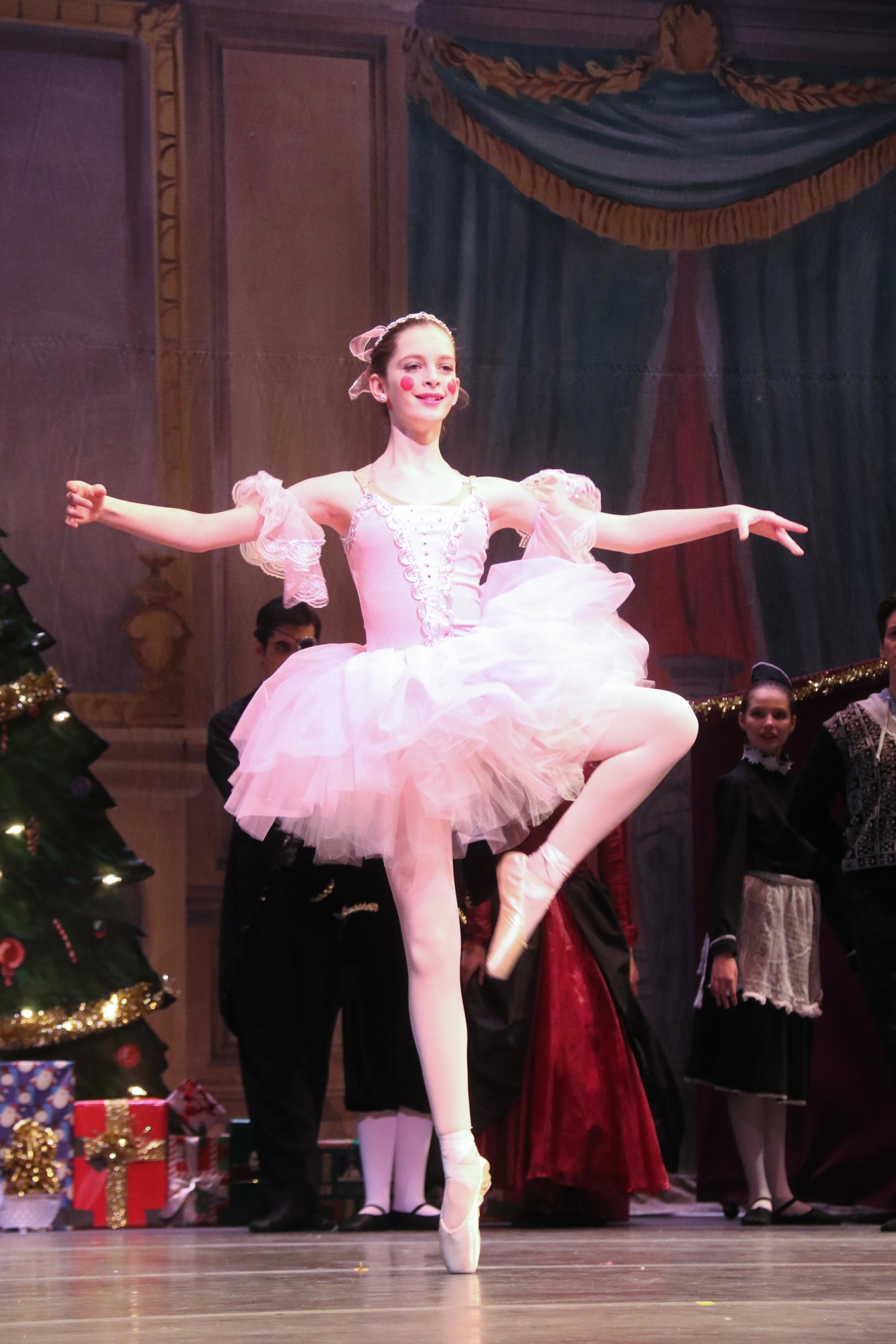Aimee Gallagher dances as the Ballet Doll.
