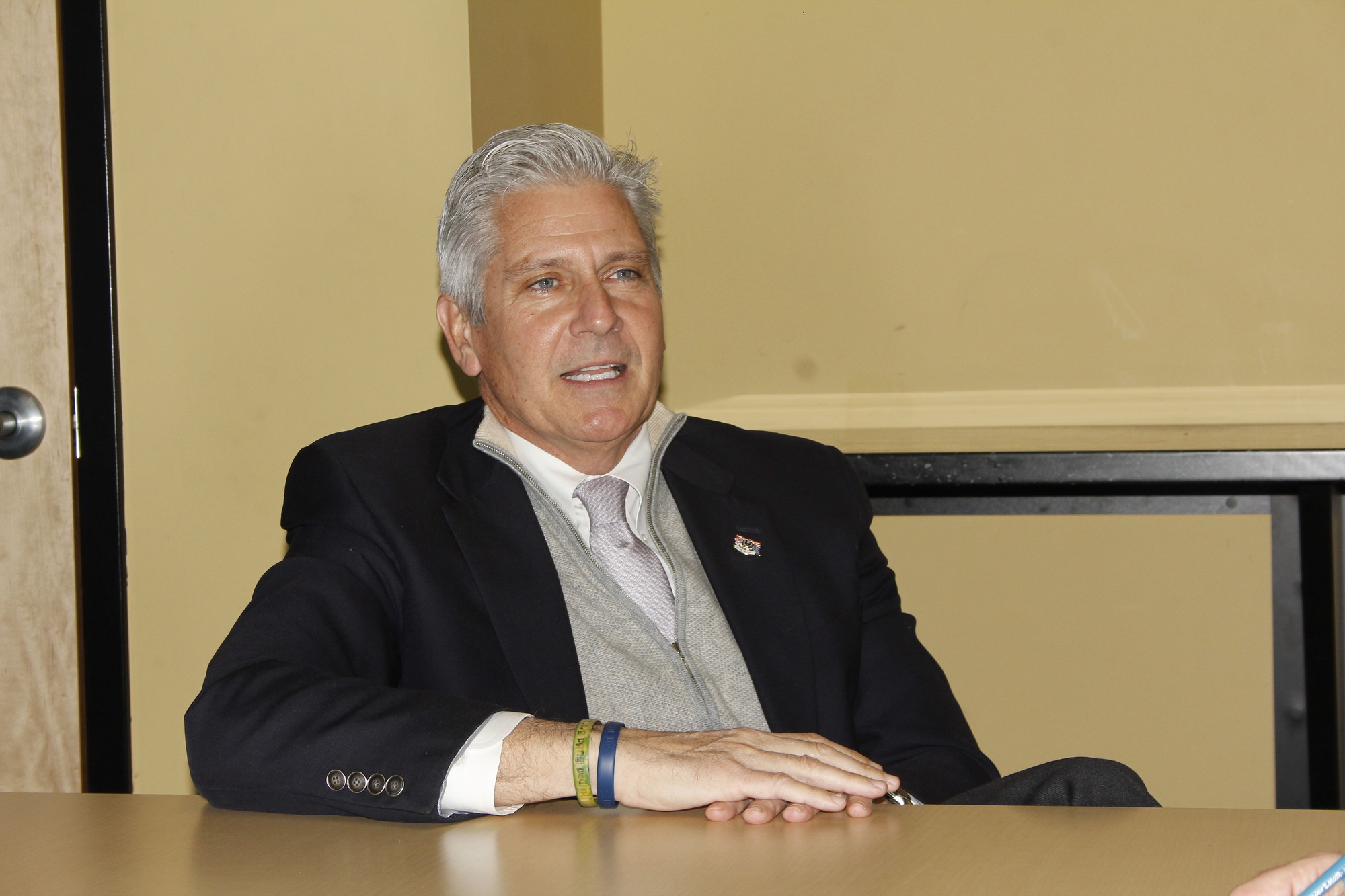 Newly appointed Town of Hempstead board member Bruce Blakeman said he would focus on retaining the town’s young people and repairing the Nassau Expressway.