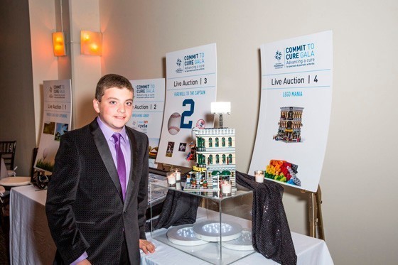 Shane Weiner, 14, an eighth grader at Woodland Middle School, spoke at a gala hosted by the National Psoriasis Foundation on Oct. 29 about the difficulties of living with psoriatic arthritis. A Lego he built was auctioned for $1,200.