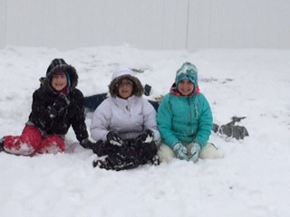 Before the snow got really bad, Wantagh residents Gabby Pintauro, Caroline Kuchynsky and Francesca Capuano spent some time in the fresh powder.