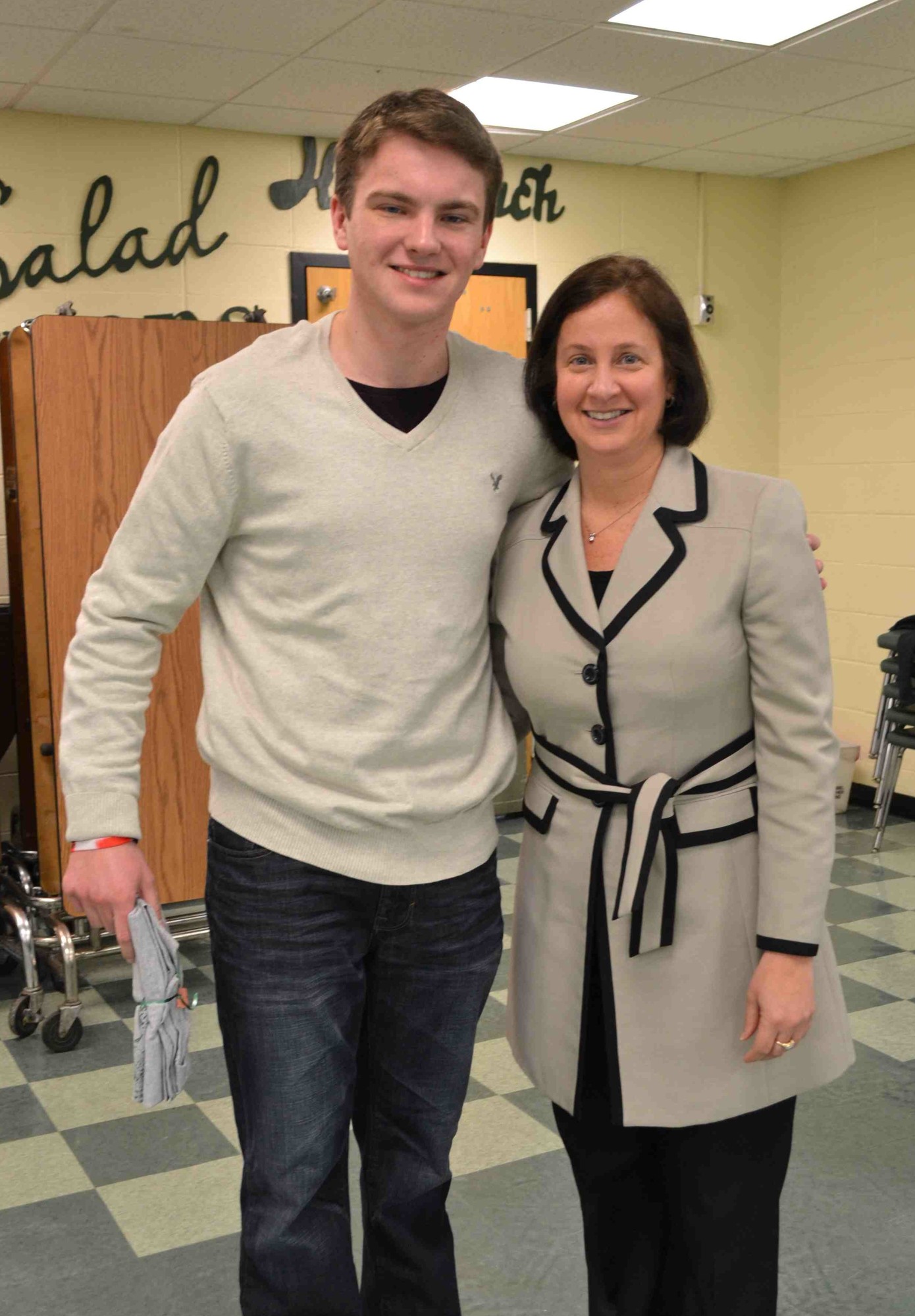 Superintendent of Schools Dr. Melissa Burak commended high school student Ray Mohler for being named 2014 Person of the Year by the Lynbrook/East Rockaway Herald.