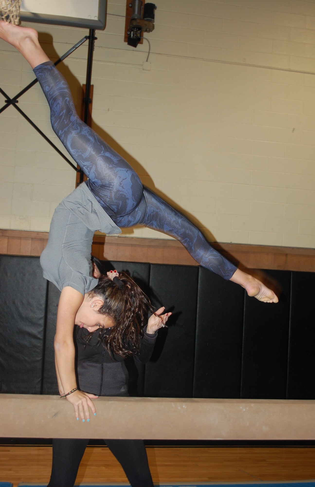 Ashley Hayden showed off her skills on the balance beam.
