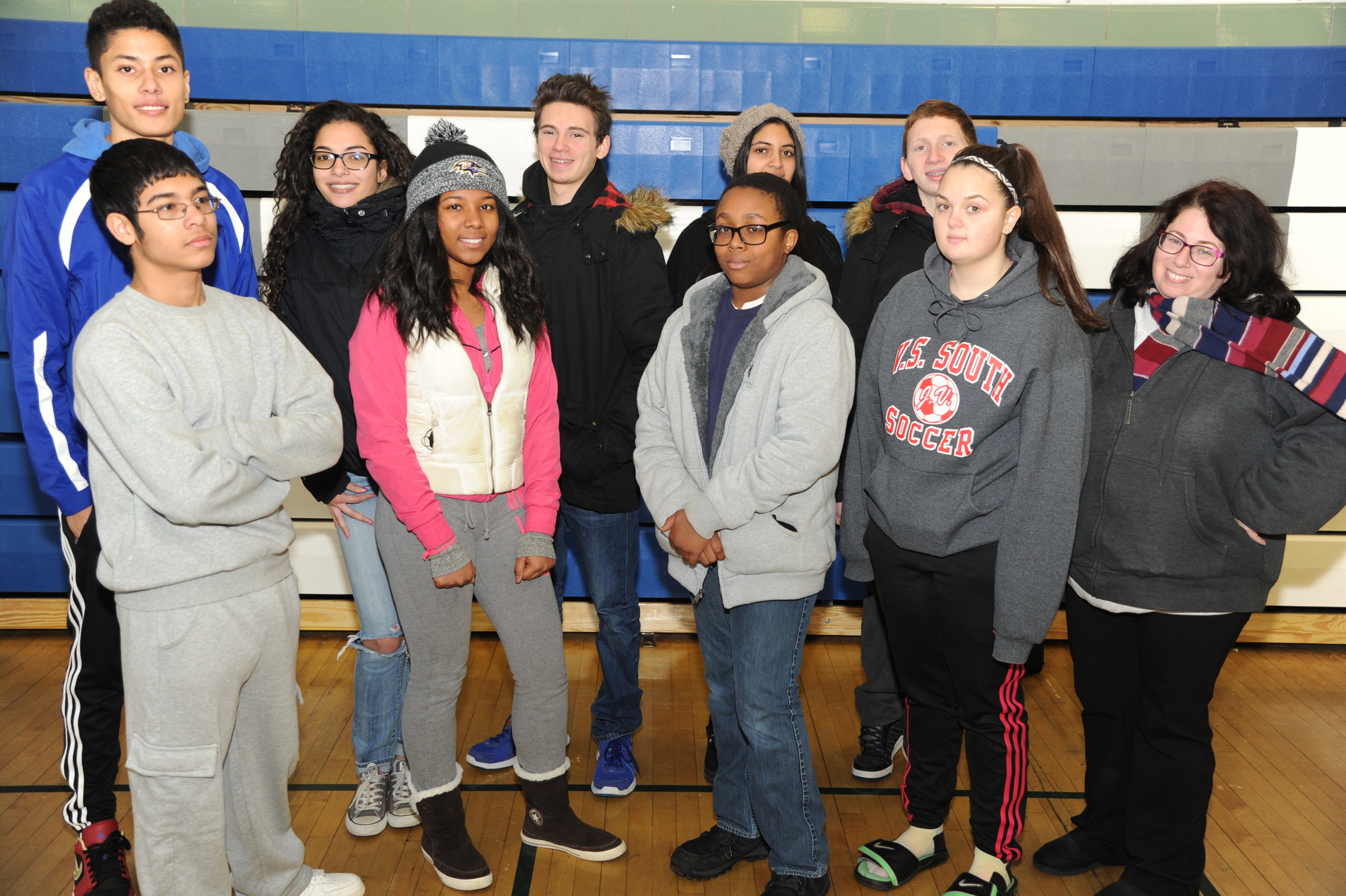 Youth council members volunteered to assist at the event. In the back row are, from left, Felipe Custodio, 17, Briana Custodio, 15, Matthew Bitetto, 16, Jane Khan, 15, and Jason Bitetto, 15. In the front row are Giovanni Rodriguez, 15, Tasnova Osmani, 14, Jonathan Val, 14, Megan Ross, 15, and adult supervisor Rise Bitetto.