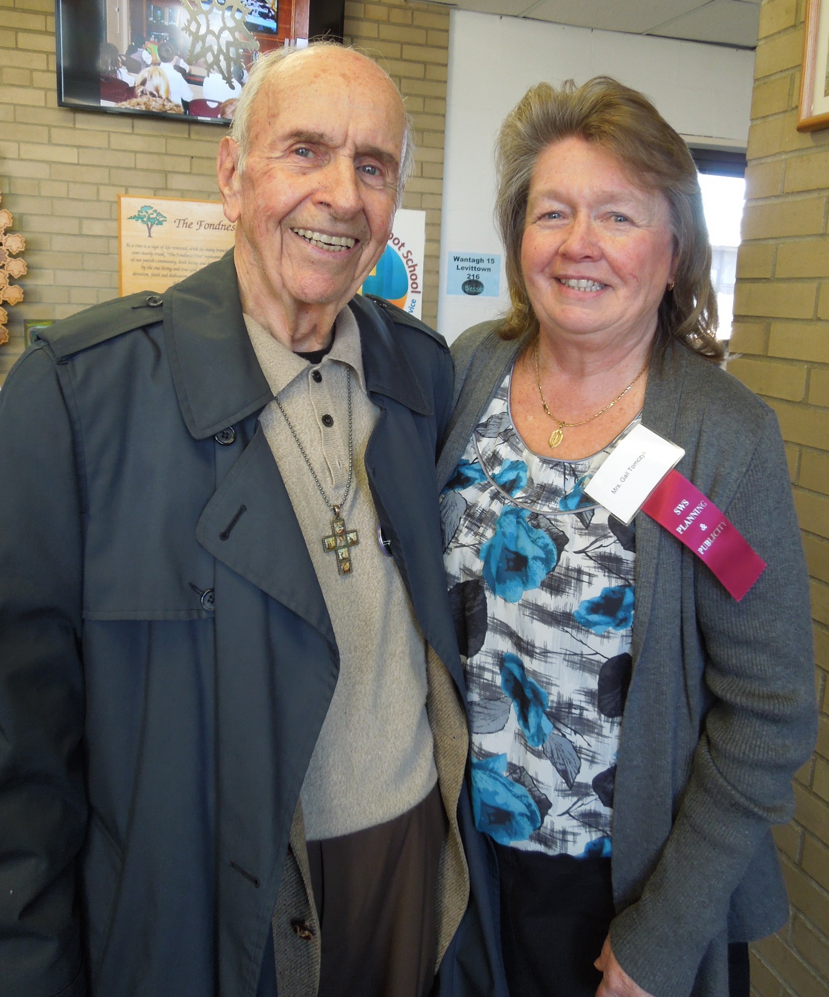 Wilbur Erb, whose four children attended the school, and Gail Tomczyk, who attended herself, came for the open house.